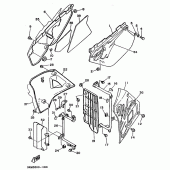 Схема вузла: Бічна кришка Yamaha DT125 DT125R