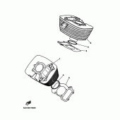 Схема вузла: Циліндр Yamaha XV250 V-Star