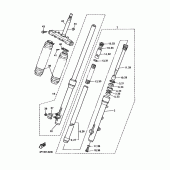 Схема вузла: Вилка передньої осі Yamaha XT600 XT600