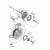 Схема вузла: Заднє колесо Yamaha XV535 Virago