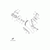 Схема вузла: Розподільний вал та Ланцюг ГРМ Yamaha TTR125 TT-R125