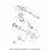 Схема узла: Коленчатый вал и Поршень Yamaha XT250 XT250