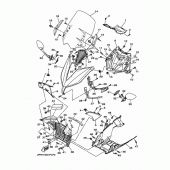 Схема вузла: Вітрове скло Yamaha XP500 T-MAX 530