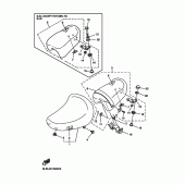Схема узла: Сиденье Yamaha XV250 Virago