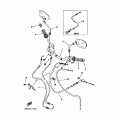 Схема вузла: Зеркала і тросики 1 (4DN1-4) Yamaha SRV250