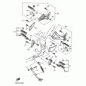 Схема узла: Подножки и Подставка Yamaha SRX400