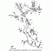 Схема вузла: Передній гальмівний циліндр Yamaha YZF600R Thundercat