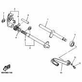 Схема вузла: Вал перемикання Yamaha TT600