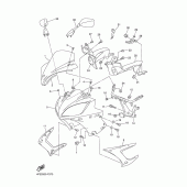 Схема узла: Облицовочные элементы 1 Yamaha FZ6 FZ6 FAZER (ABS)