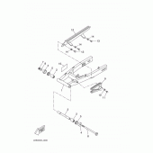 Схема вузла: Задній важіль та підвіска Yamaha WR125 WR125R