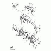 Схема вузла: Pompe eau Yamaha YZF1000R Thunderace