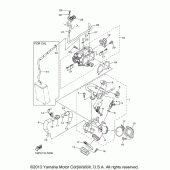 Схема вузла: Впускна система (1) Yamaha XVS1300 Stryker