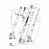 Схема вузла: Вилка передньої осі Yamaha YZF-R6/YZF600 R6