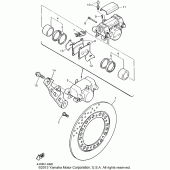 Схема вузла: Задній гальмівний супорт Yamaha YZF600R Thundercat