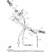 Схема узла: Steering handle - cable Yamaha WR250 WR250Z