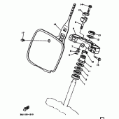 Схема вузла: Рульовий механізм Yamaha YZ125