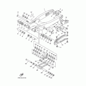 Схема вузла: Задній важіль та підвіска Yamaha YZ250 YZ250