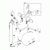 Схема вузла: Кермо та Тросики Yamaha XVS400 Drag Star Classic