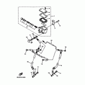 Схема узла: Передний тормозной цилиндр Yamaha XVS1100 Drag Star