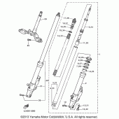 Схема вузла: Вилка передньої осі Yamaha YZF600R Thundercat