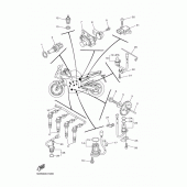 Схема вузла: Електроустаткування 1 Yamaha FZ1 FZ1 FAZER (S-TYPE ABS)