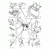Схема вузла: Електроустаткування 2 Yamaha VMX12 V-MAX