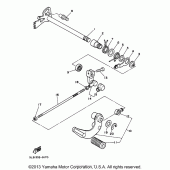 Схема узла: Вал переключения Yamaha XV250 Virago