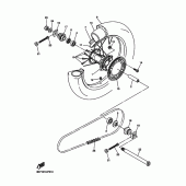 Схема вузла: Заднє колесо Yamaha WR250 WR250R
