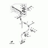 Схема узла: Передний тормозной цилиндр Yamaha TW200