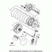 Схема узла: Сцепление Yamaha TW200
