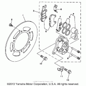Схема узла: Передний тормоз Yamaha WR200R