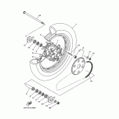 Схема вузла: Заднє колесо Yamaha XT250 Serow