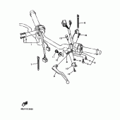 Схема узла: Пульт управления рулевой и Рычаг Yamaha XJ600 SECA II