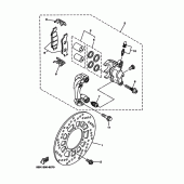 Схема вузла: Переднє гальмо Yamaha TW200