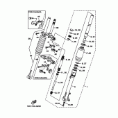 Схема вузла: Передня вилка Yamaha TTR125 TT-R125