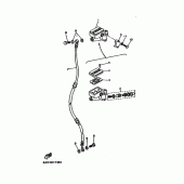 Схема вузла: Передній гальмівний циліндр Yamaha XV535 Virago