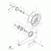Схема узла: Заднее колесо Yamaha FZ1 FZ1 FAZER (Naked, ABS)