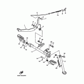 Схема узла: Подножки и Подставка Yamaha TTR90 TT-R90