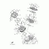 Схема вузла: Головка циліндра Yamaha XV1900 Midnight Star