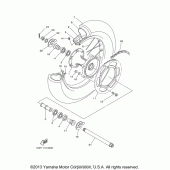 Схема узла: Заднее колесо Yamaha TT-R250 TT-R250