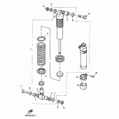 Схема вузла: Задня підвіска Yamaha TT600