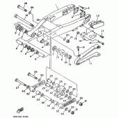 Схема вузла: Задній важіль та Підвіска Yamaha YZ125