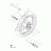 Схема узла: Переднее колесо Yamaha XJR1300