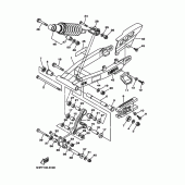 Схема вузла: Задній важіль та підвіска Yamaha TTR125 TT-R125