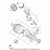 Схема вузла: Колінчастий вал та Поршень Yamaha YZF600R Thundercat