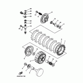 Схема узла: Сцепление Yamaha YZ125