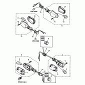 Схема вузла: Поворотники1 (4HM1,2,3,4,6,7,9,A,B) Yamaha XJR400