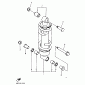 Схема вузла: Задня підвіска Yamaha XJ600 Diversion (S-TYPE)
