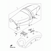 Схема вузла: Сидіння Yamaha XVS950 XV950 Racer