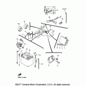 Схема узла: Электрооборудование 1 Yamaha XV250 V-Star
